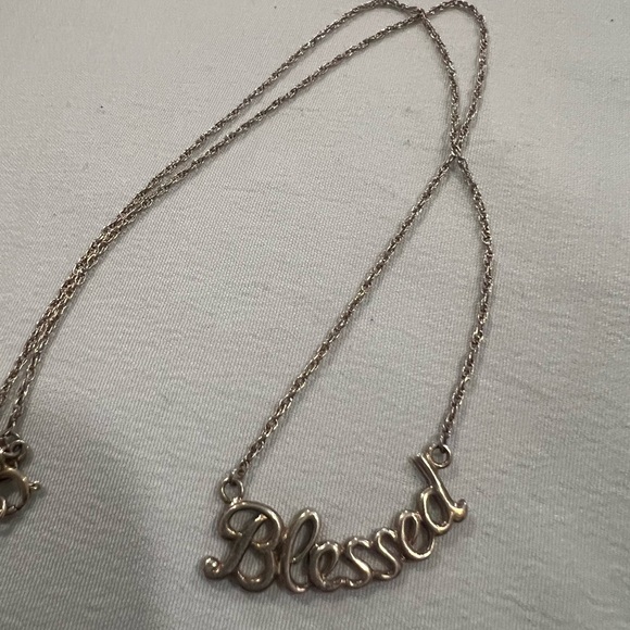 925 Silver 'Blessed' Necklace - Picture 12 of 14
